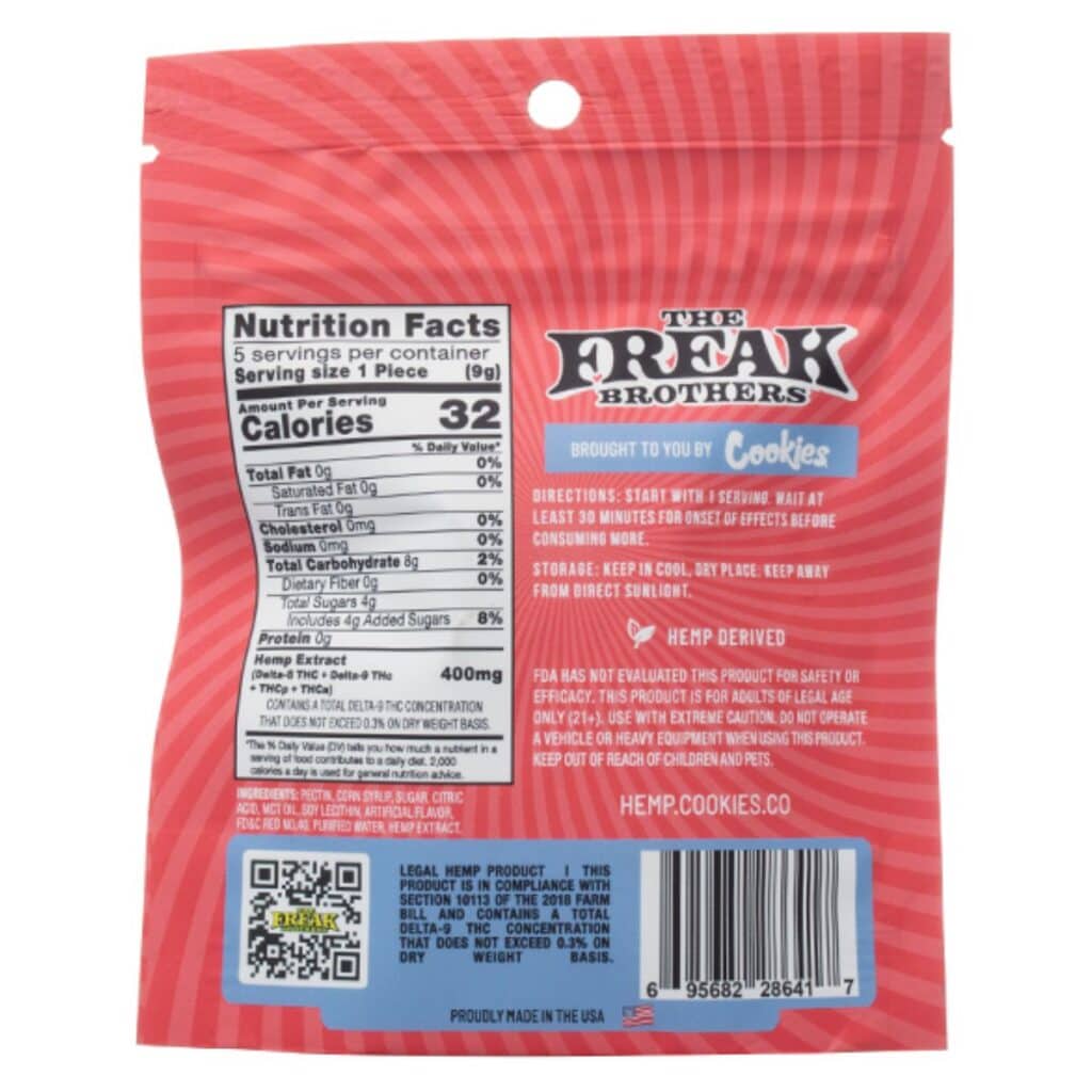 The Freak Brothers Macro Dose Gummies 400mg 5pc