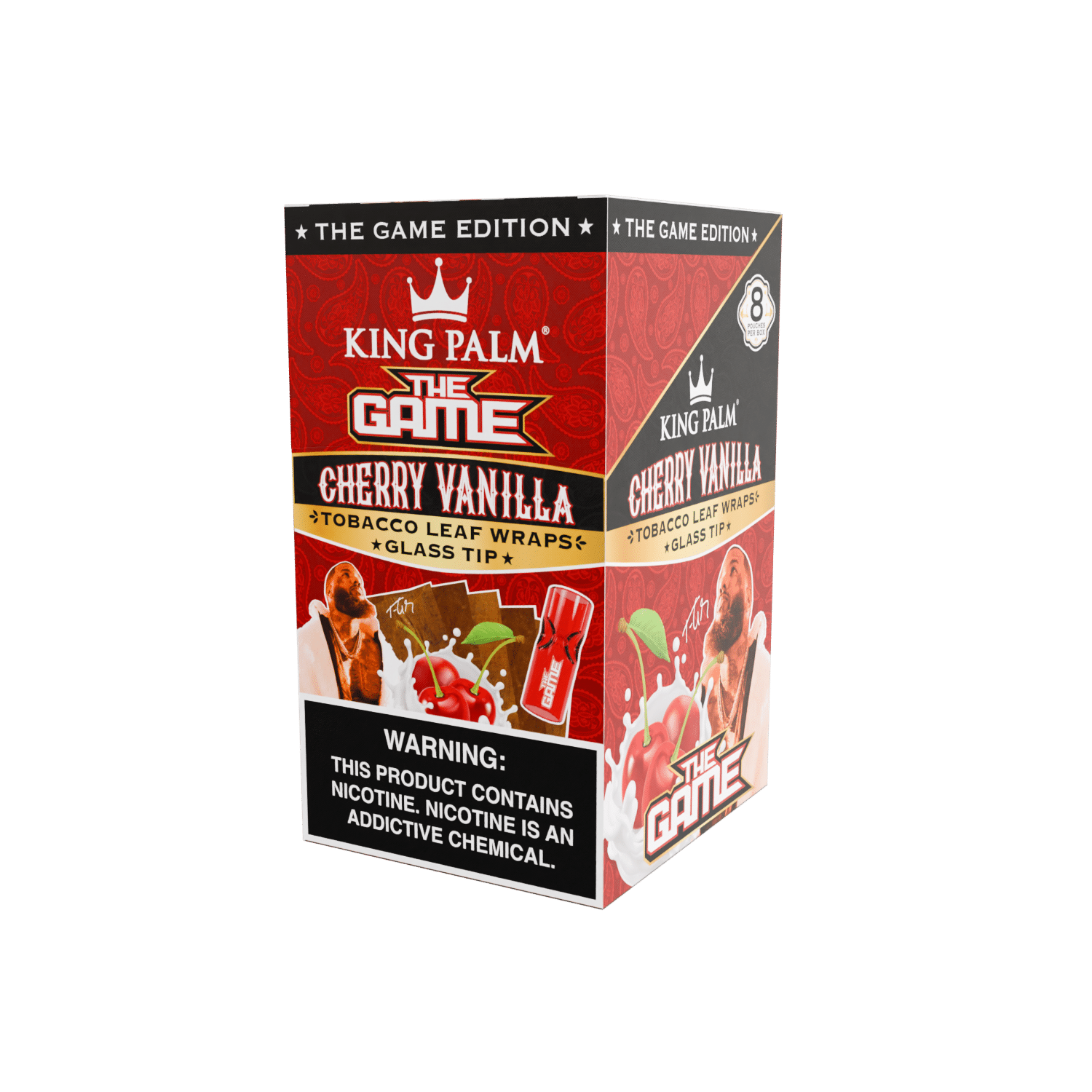 Tobacco Sheets w/Glass Tips – The Game Edition – Cherry Vanilla King Palm Best Price