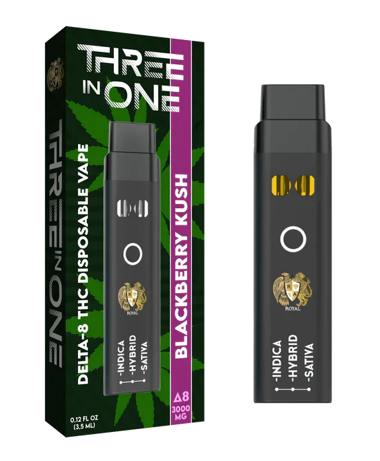 RA Royal CBD | Delta 8 THC Three Strains In One Disposable Vape - 3000mg Best Price
