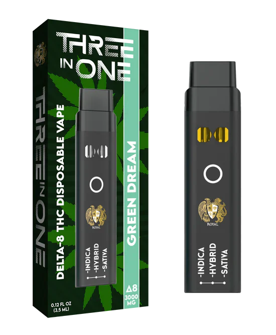 RA Royal CBD | Delta 8 THC Three Strains In One Disposable Vape - 3000mg Best Price