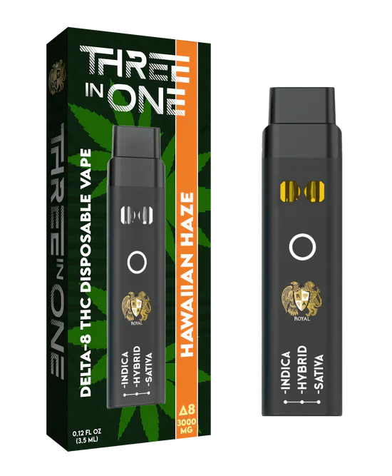 RA Royal CBD | Delta 8 THC Three Strains In One Disposable Vape - 3000mg Best Price
