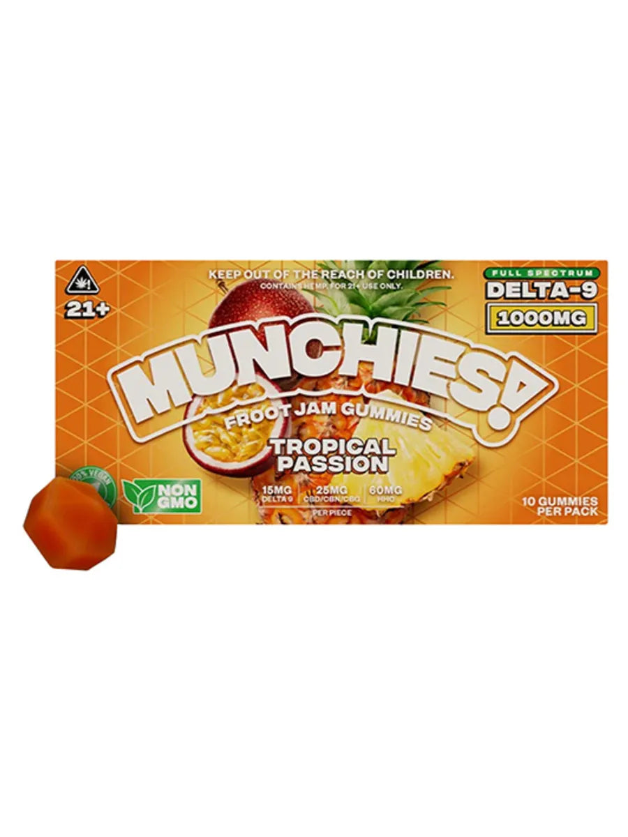 Tropical Passion Munchies D9 Froot Jam Gummies 1000MG 10ct