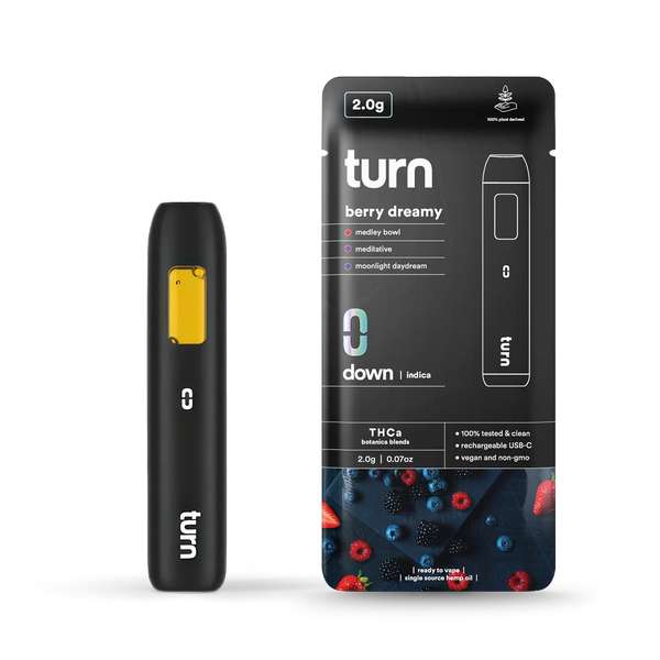 Turn Hemp THCa blend Disposable Vape Pen 2g (Indica) Nightime