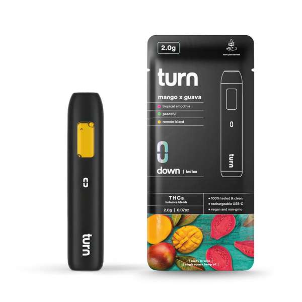 Turn Hemp THCa blend Disposable Vape Pen 2g (Indica) Nightime