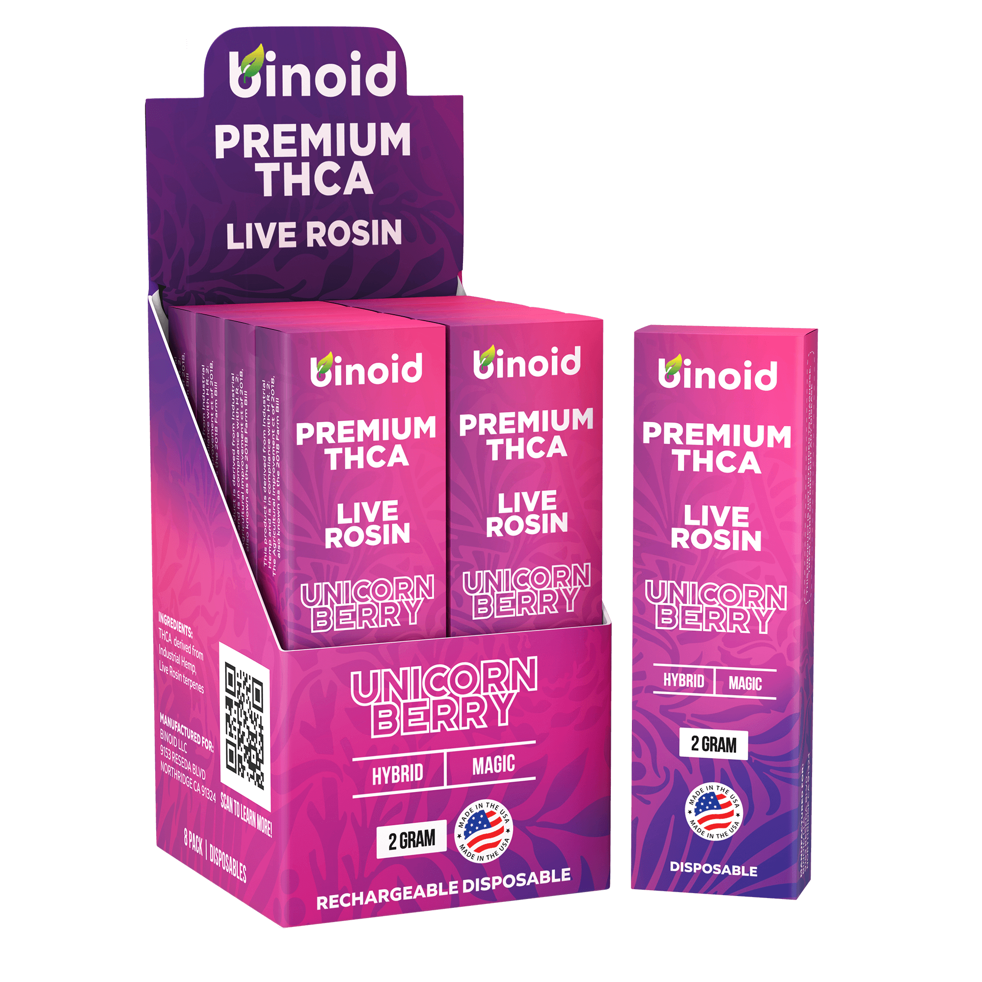 Binoid 2 Gram THCA Disposable Vapes – Live Rosin Best Price