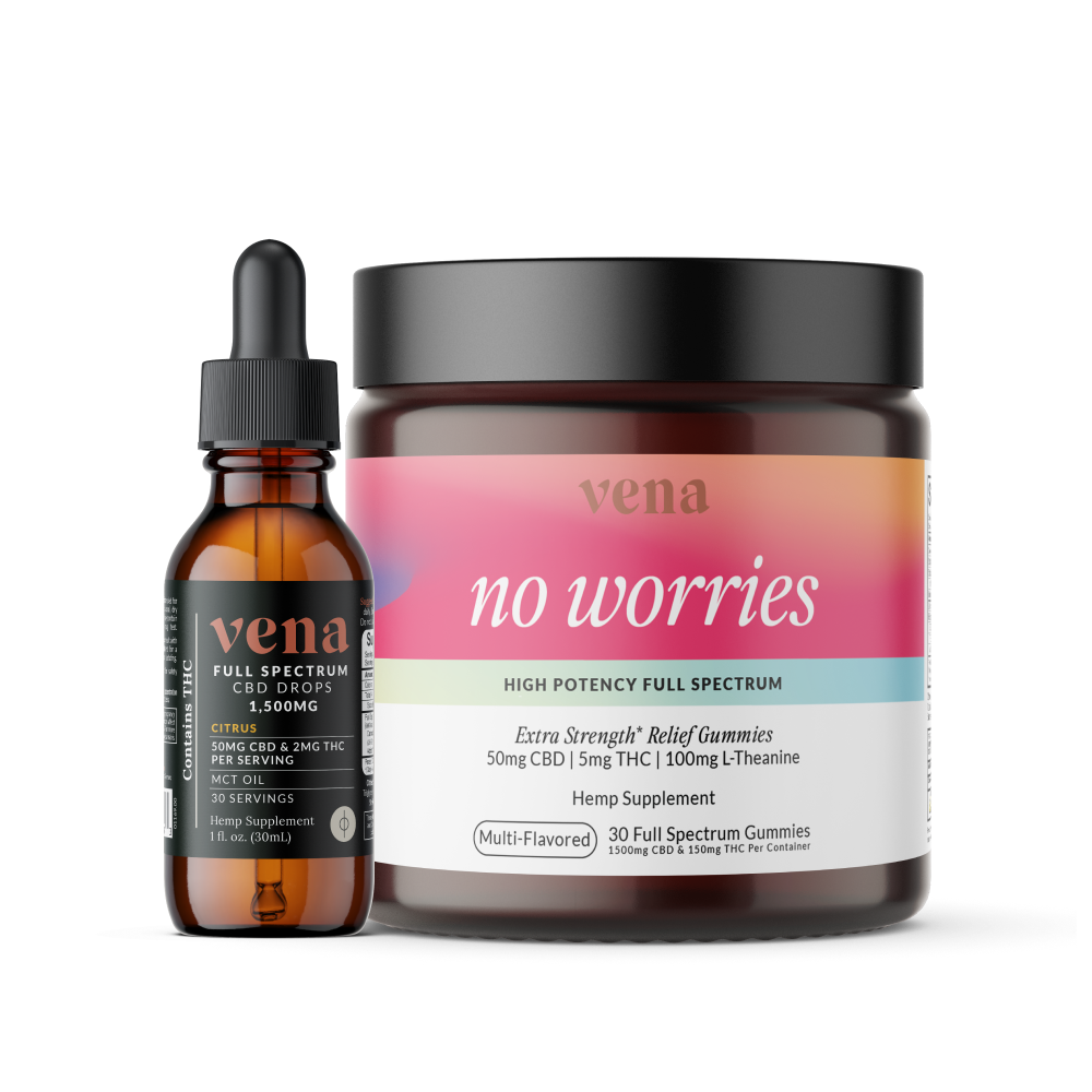 Vena Unwind From the Grind Bundle: No Worries + Tincture