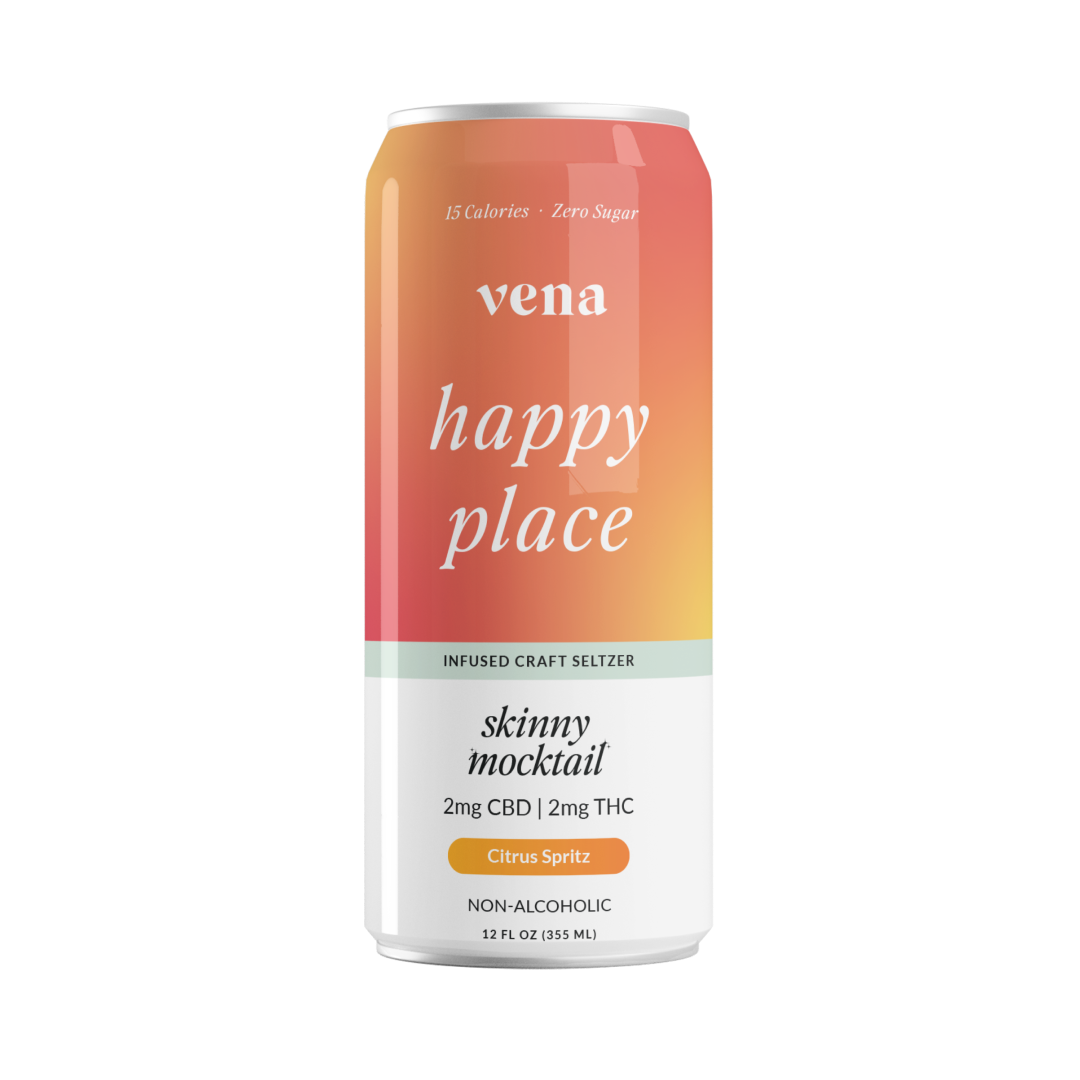 Vena CBD Happy Place Seltzers | Skinny Mocktails THC Drink