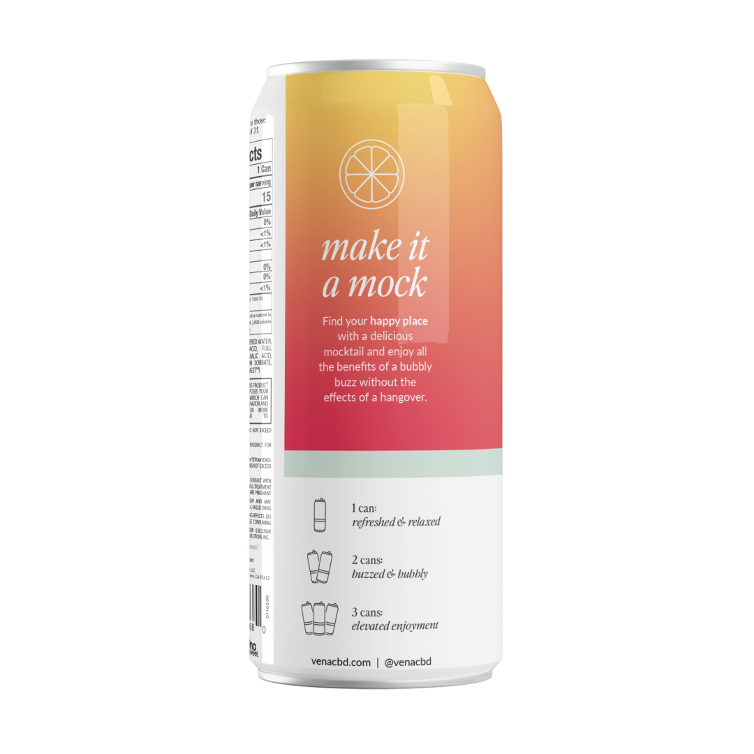 Vena CBD Happy Place Seltzers | Skinny Mocktails THC Drink