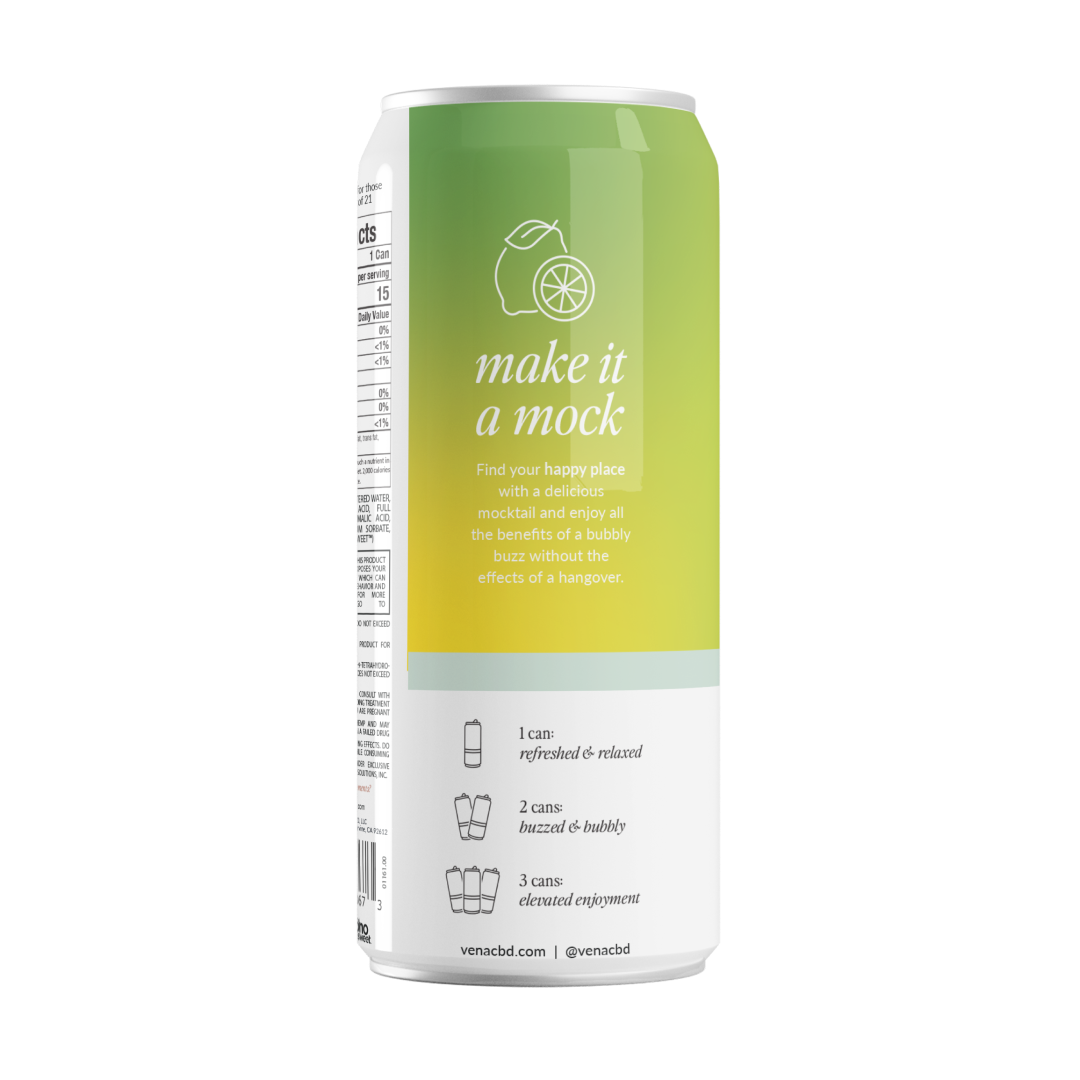 Vena CBD Happy Place Seltzers | Skinny Mocktails THC Drink