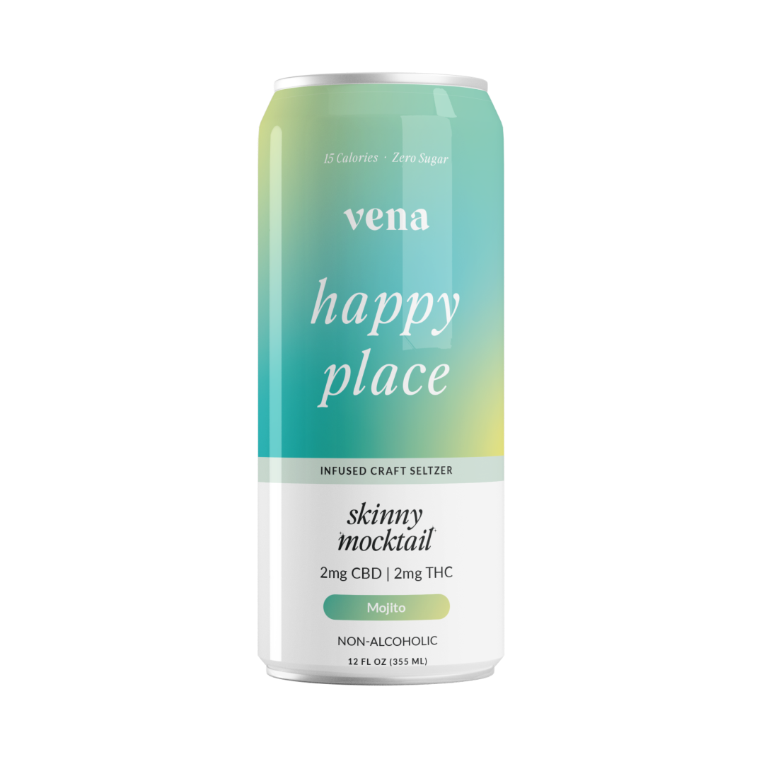 Vena CBD Happy Place Seltzers | Skinny Mocktails THC Drink
