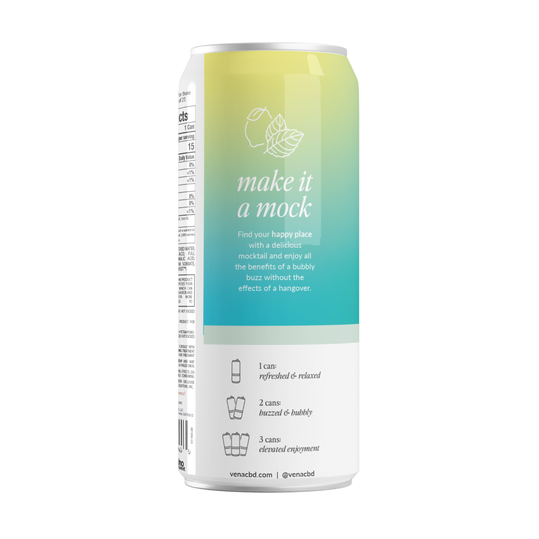 Vena CBD Happy Place Seltzers | Skinny Mocktails THC Drink