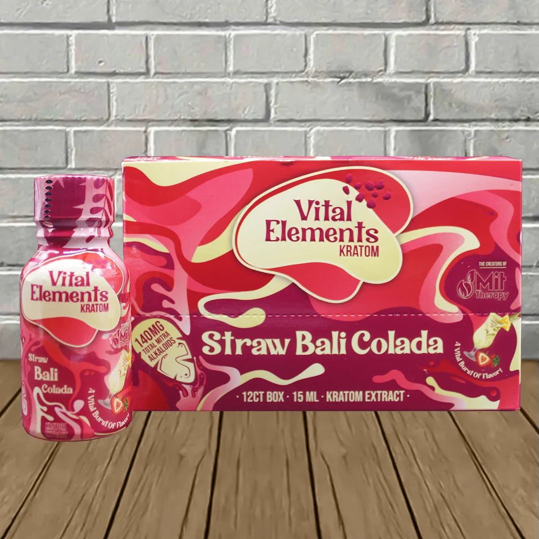 Vital Elements Straw Bali Colada Kratom Extract Shot 15ml Best Price