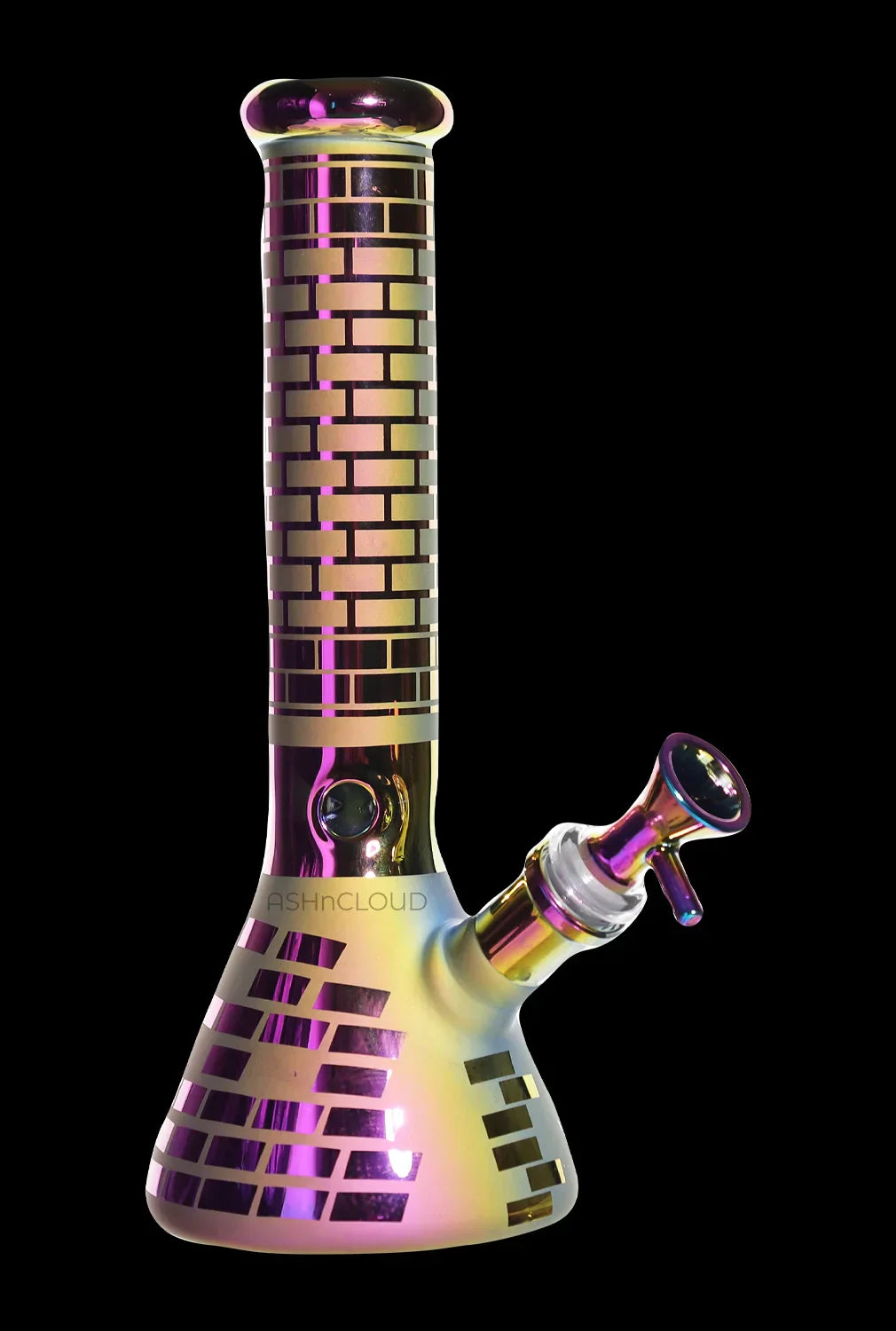 Smoke Cartel Electro Plated Beaker Water Pipe - 10 in.