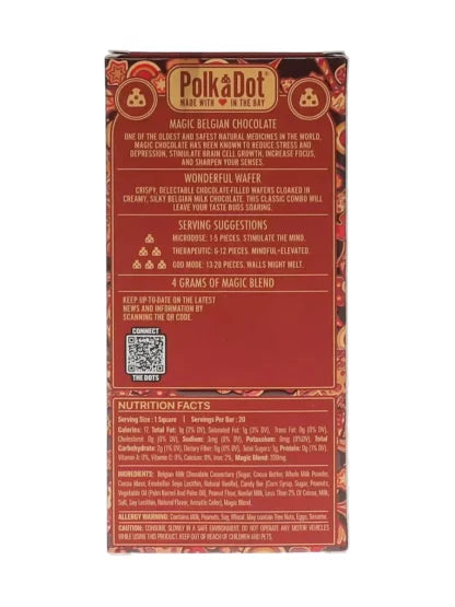 Wonderful Wafer PolkaDot Magic Mushroom Belgian White Chocolate 200mg Magic Per Piece Best Price