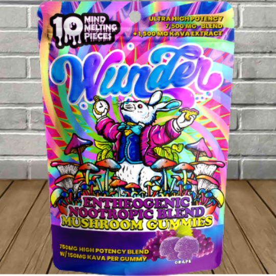 Wunder Mushroom 12000mg + Kava 1000mg Gummies 10ct