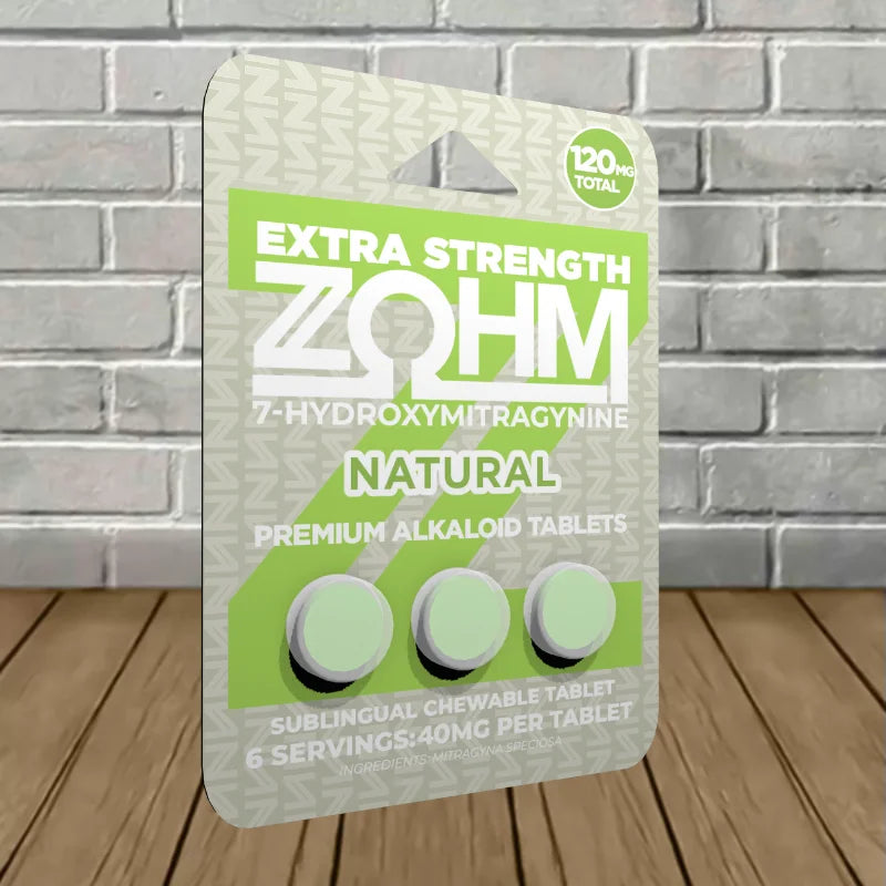 Zohm 7-Hydroxymitragynine Extra Strength Alkaloid Tablets 40mg