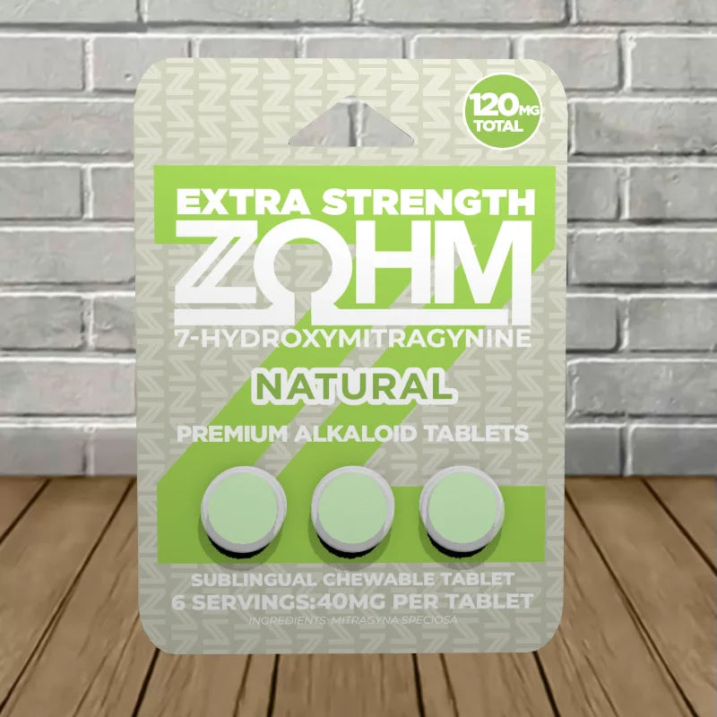 Zohm 7-Hydroxymitragynine Extra Strength Alkaloid Tablets 40mg