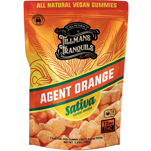 Tillmans Tranquils Agent Orange Strain Sativa Gummies �240mg Best Price