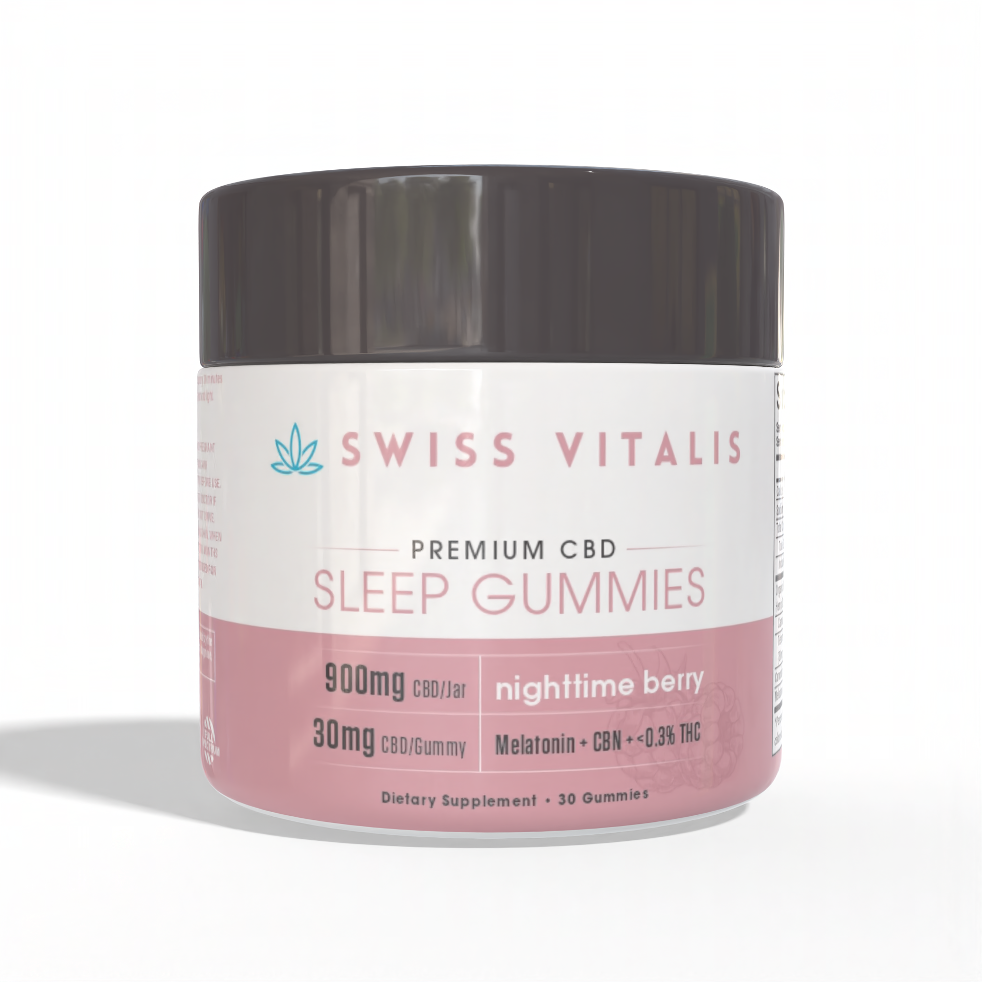 Swiss Vitalis Sleep Gummies - 30 Count CBD+CBN+THC+Melatonin