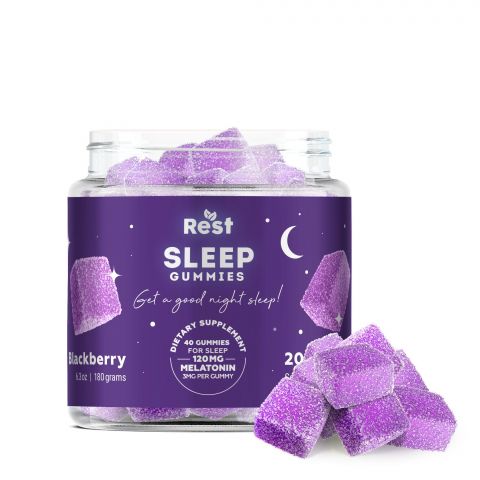 Blackberry Gummies - Melatonin - Rest Sleep Gummies - 120mg Best Price