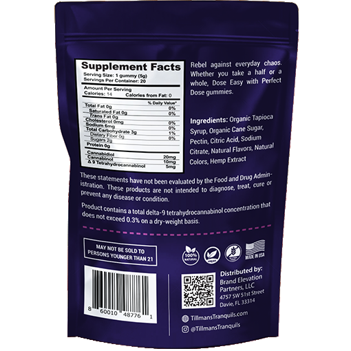Tillmans Tranquils Blackberry CBD Sleep Gummies With THC Best Price