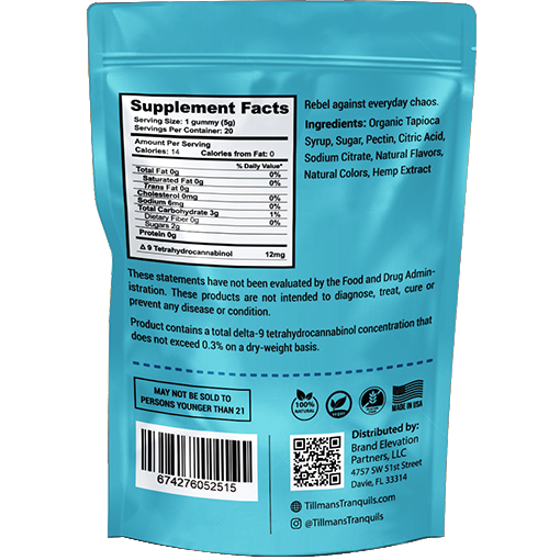 Tillmans Tranquils Blue Dream Delta 9 THC Gummies 240mg �Hybrid Best Price