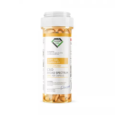 Broad Spectrum CBD Capsules - 500mg - Diamond CBD Best Price