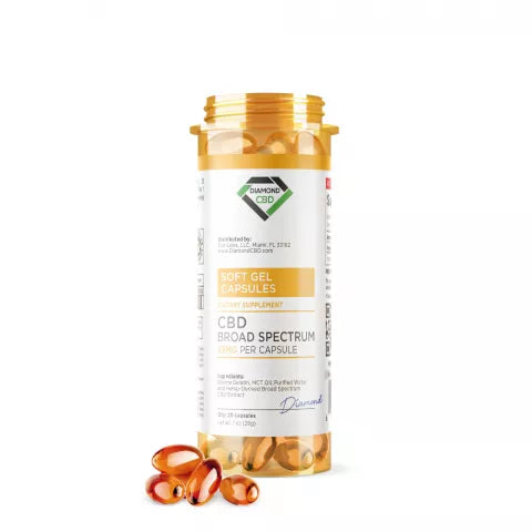 Broad Spectrum CBD Capsules - 500mg - Diamond CBD Best Price
