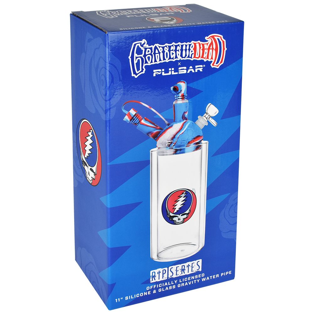 Grateful Dead x Pulsar Silicone & Glass Gravity Water Pipe - 11" Bongs