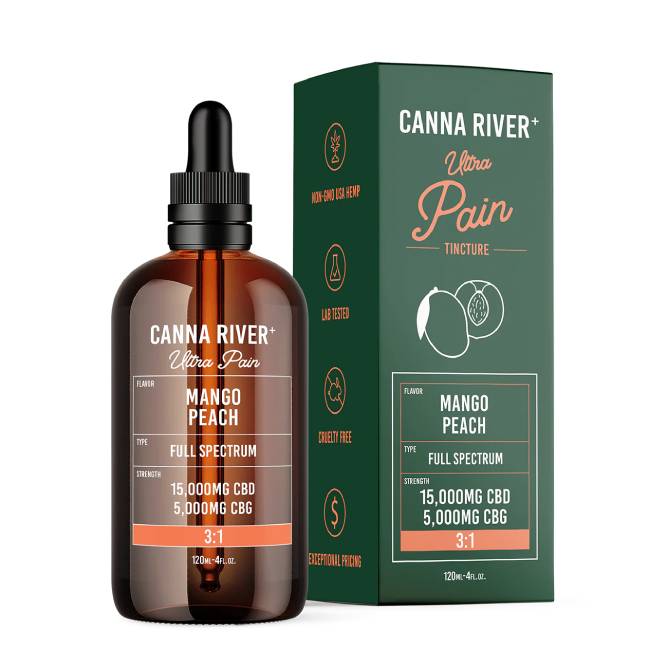 Canna River CBD Pain Full Spectrum Ultra Pain Tincture 15000mg 120mL