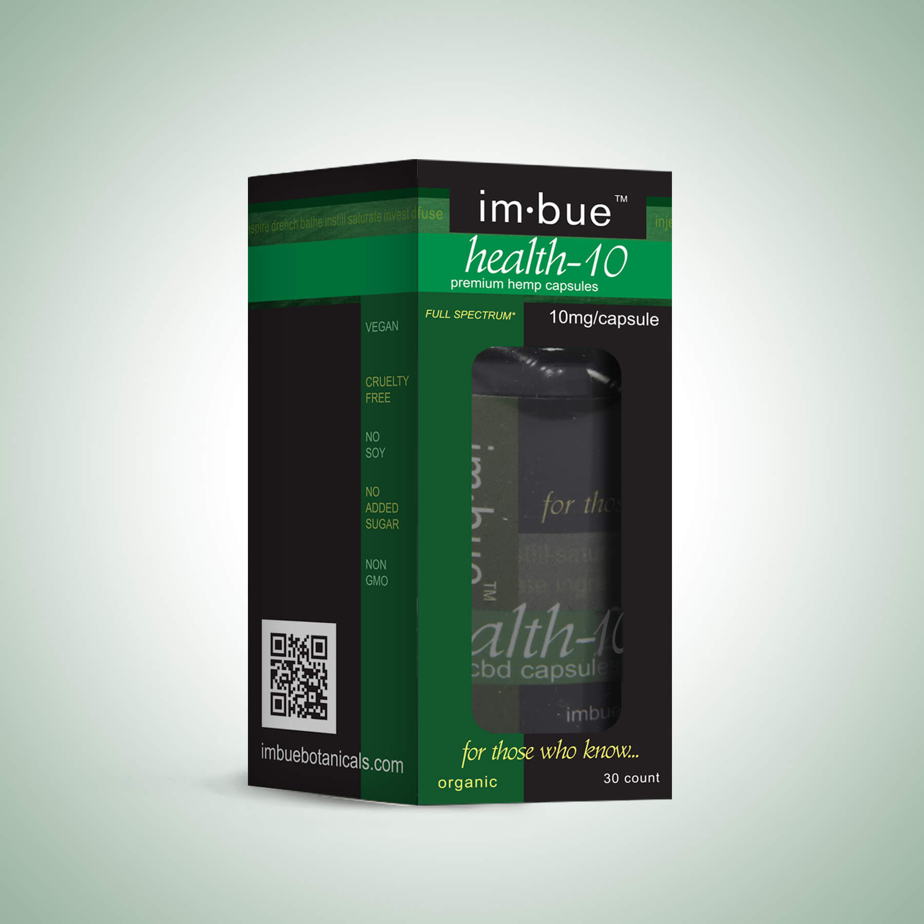 Imbue 10mg CBD Capsules of Full Spectrum Hemp Extract