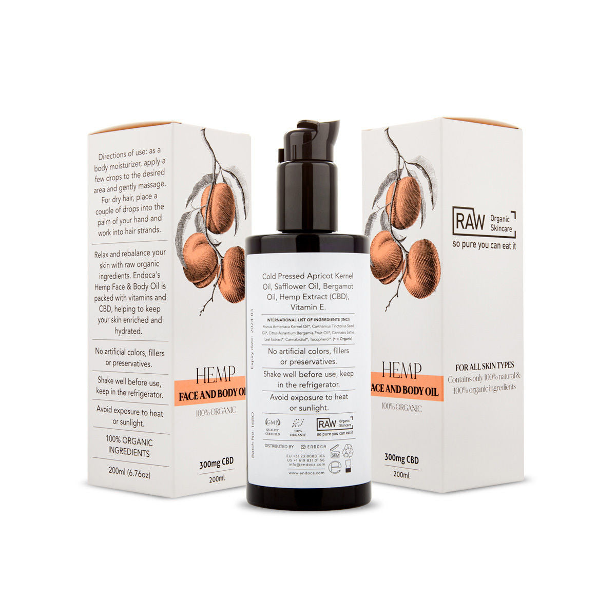 Endoca DE CBD Gesicht und Körper Öl 1.5MG CBD/ML