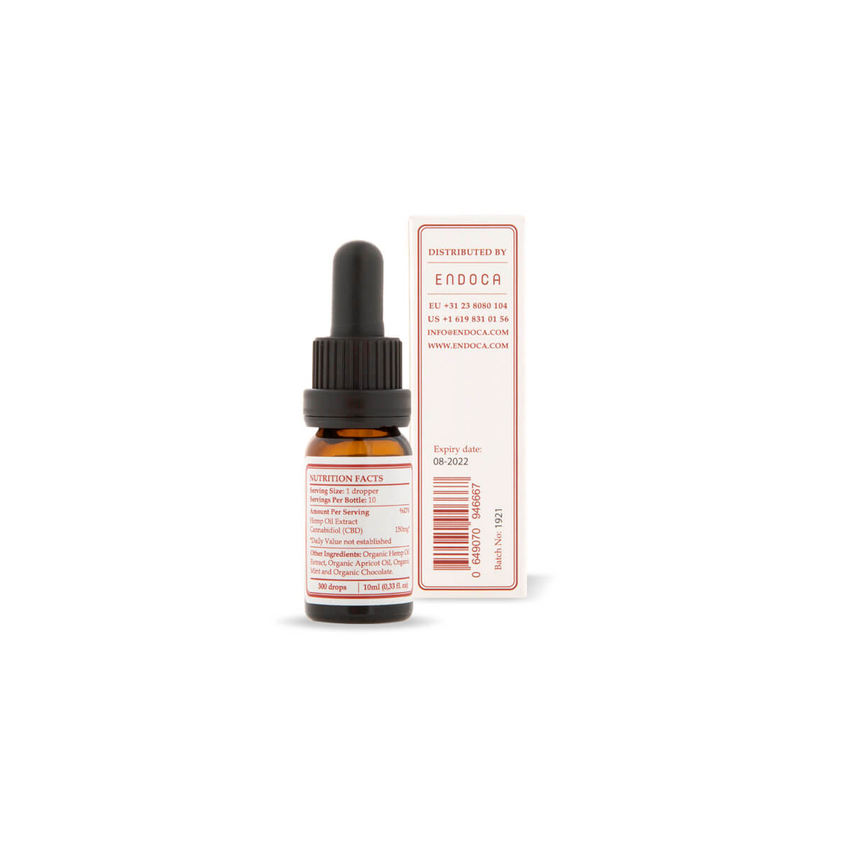 Endoca DE SCHOKOLADE MINZE CBD ÖL (THC FREI) 150MG CBD/ML
