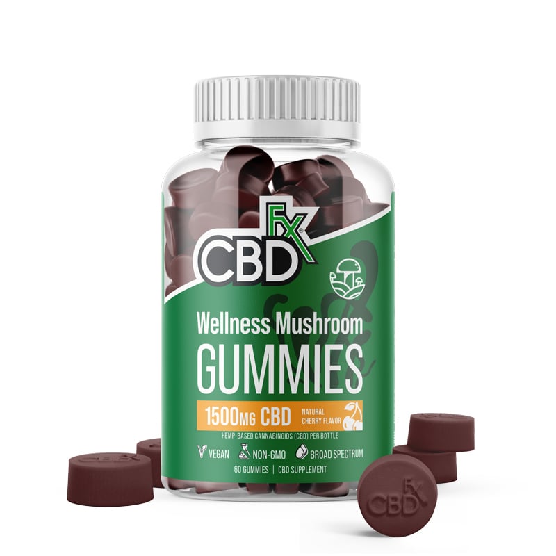 CBDfx CBD Gummies With Mushrooms for Wellness 1500mg