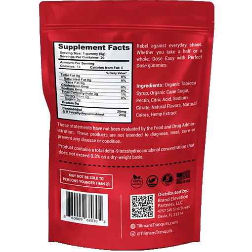 Tillmans Tranquils Cherry CBD Sleep Gummies With THC Best Price