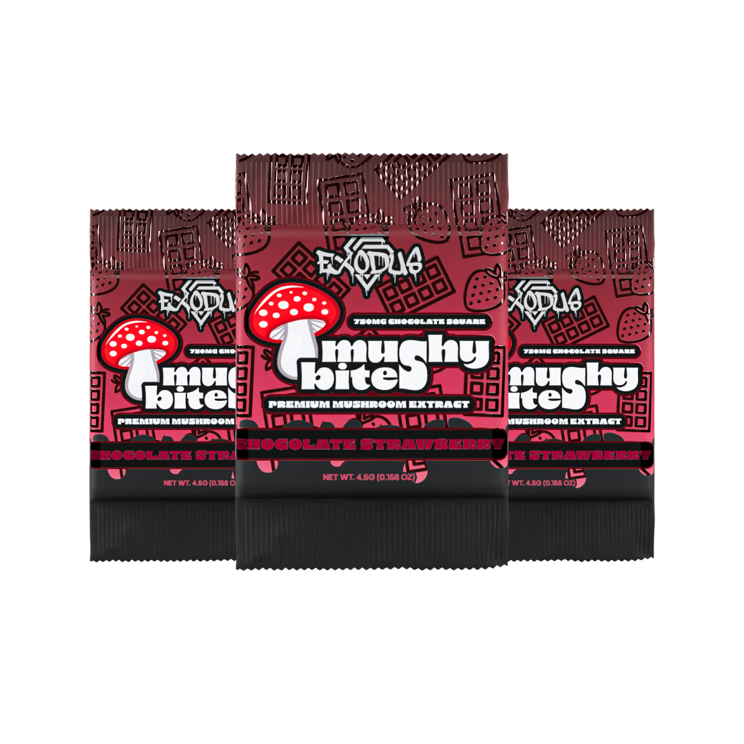 Exodus Mushy Bites Mushroom Chocolate Squares – 750mg