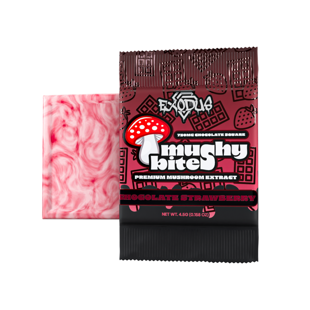Exodus Mushy Bites Mushroom Chocolate Squares – 750mg