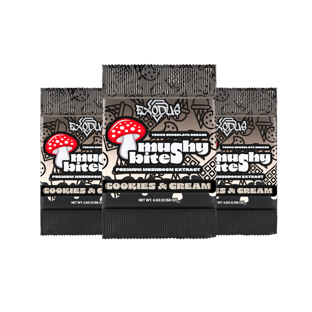 Exodus Mushy Bites Mushroom Chocolate Squares – 750mg