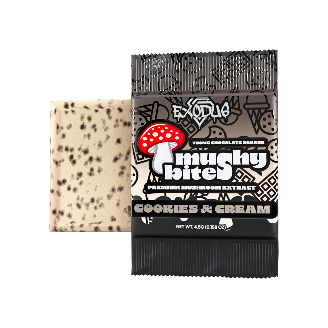 Exodus Mushy Bites Mushroom Chocolate Squares – 750mg