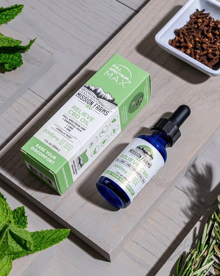 Mission Farms Full Spectrum Max Relieve CBD Oil