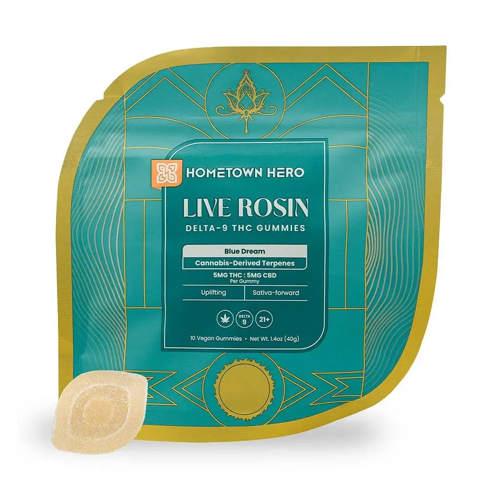Hometown Hero Live Rosin Delta 9 THC + CBD Gummies - 50mg Best Price