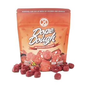 D8 Dope Dough Bites - 25mg - Red Velvet - Baked Bags