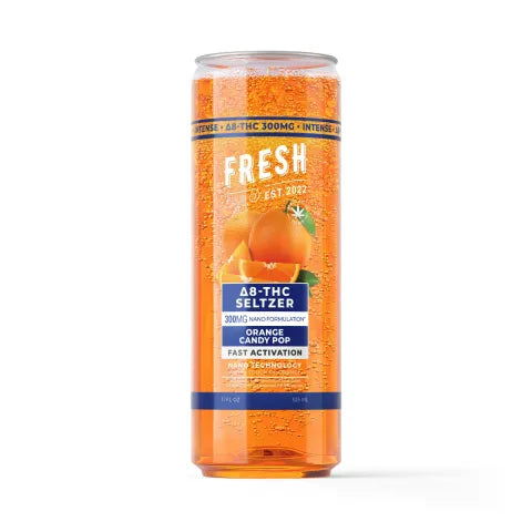 D8 Nano Orange Candy Pop THC Seltzer - 300mg - Fresh Best Sales Price - Seltzers