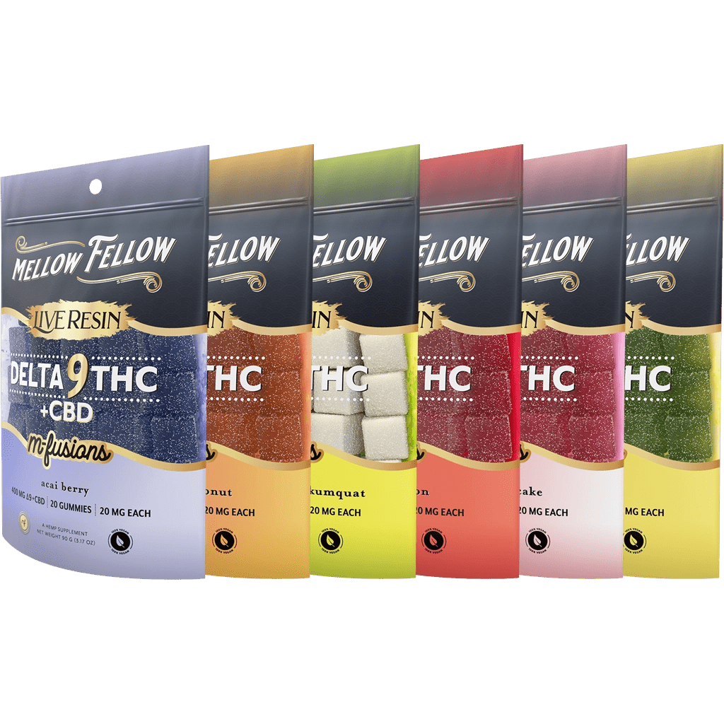 Mellow Fellow Delta 9 Live Resin Edibles 400mg Bundle (6 Pack) Best Price