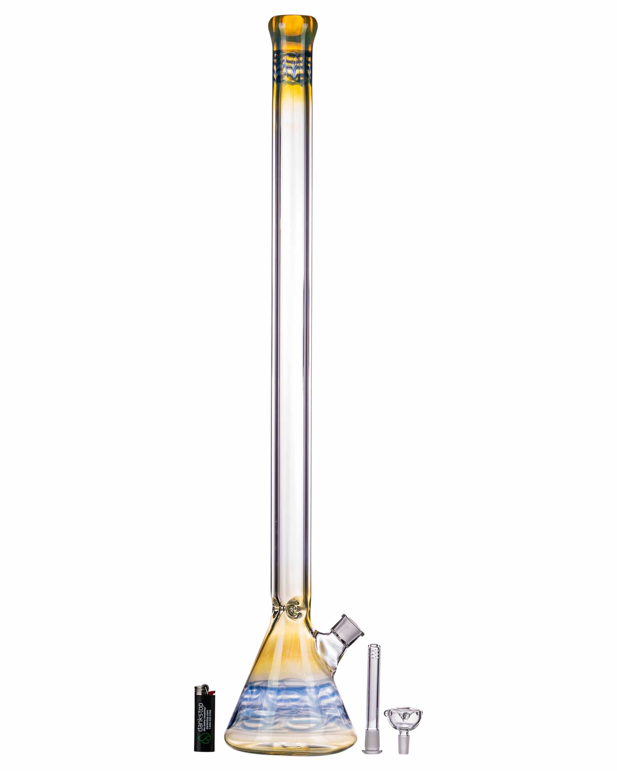 Dank Stop 34" Super Tall Fumed Raked Beaker Bong