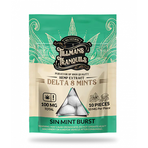 Tillmans Tranquils Sin Mint Burst Delta 8 THC Mints Best Price