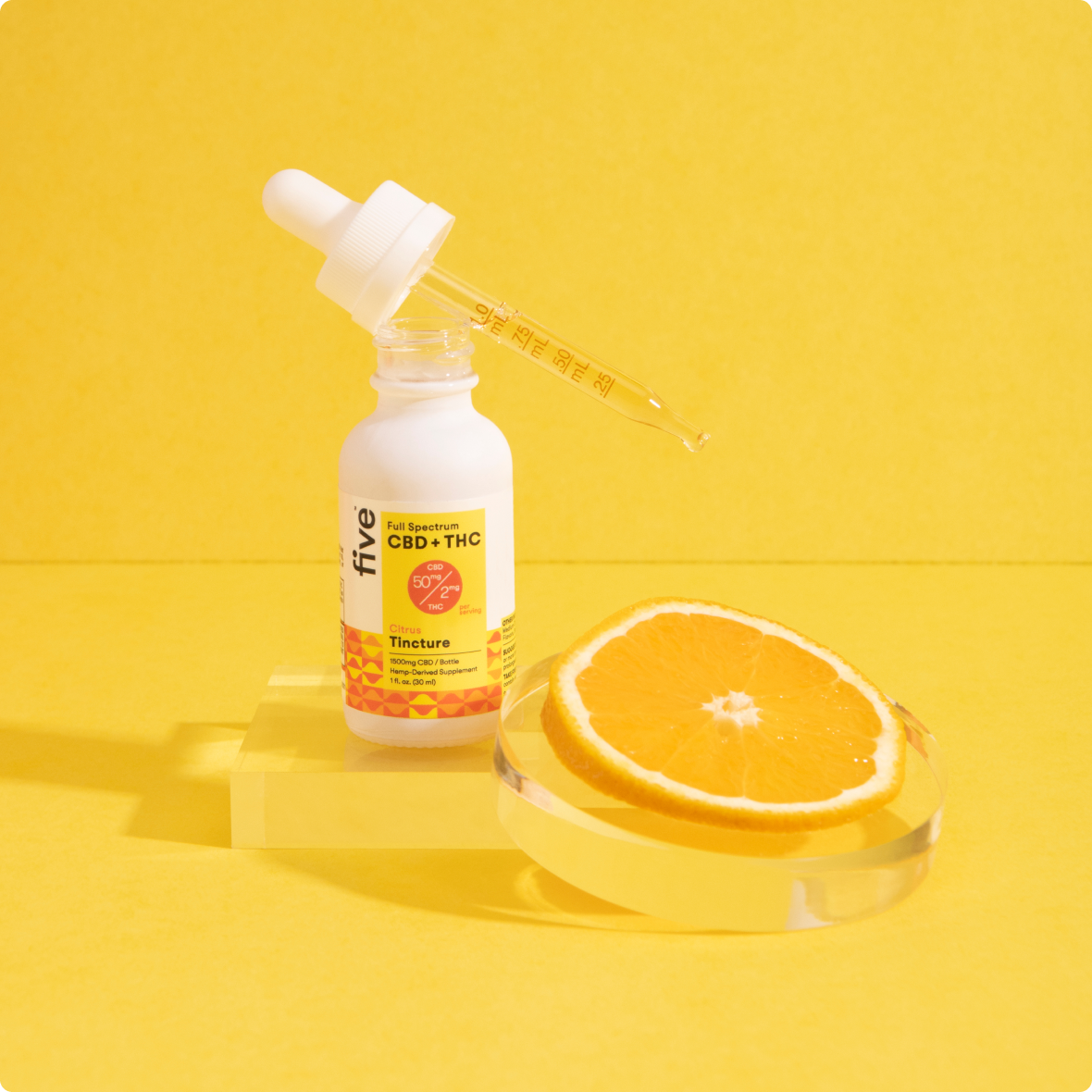 Five CBD daily citrus thc + cbd drops