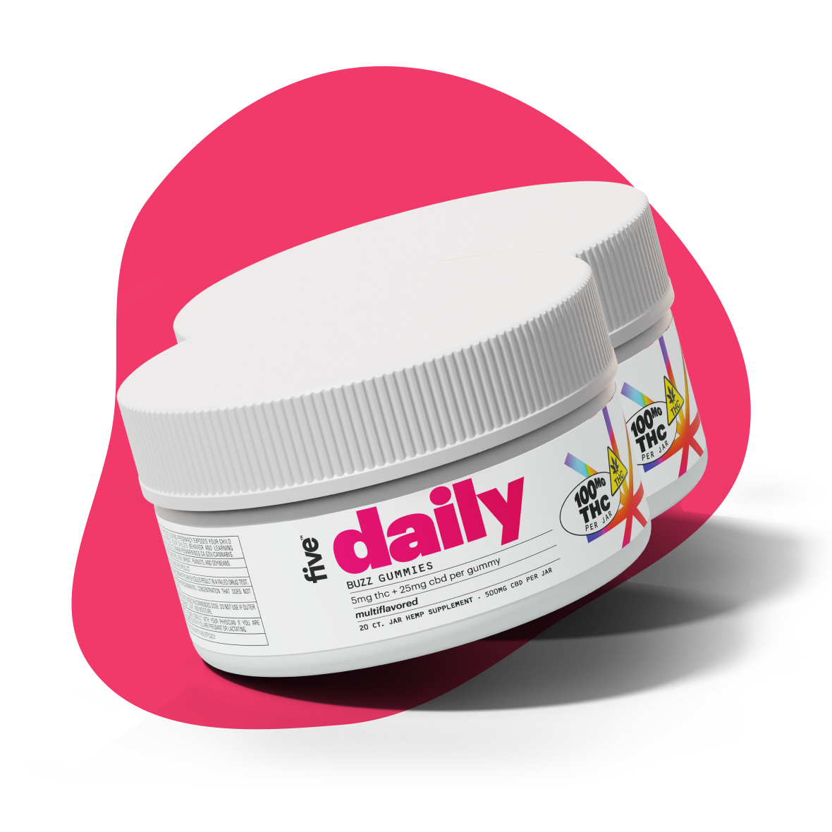 Five CBD daily buzz cbd + thc gummies