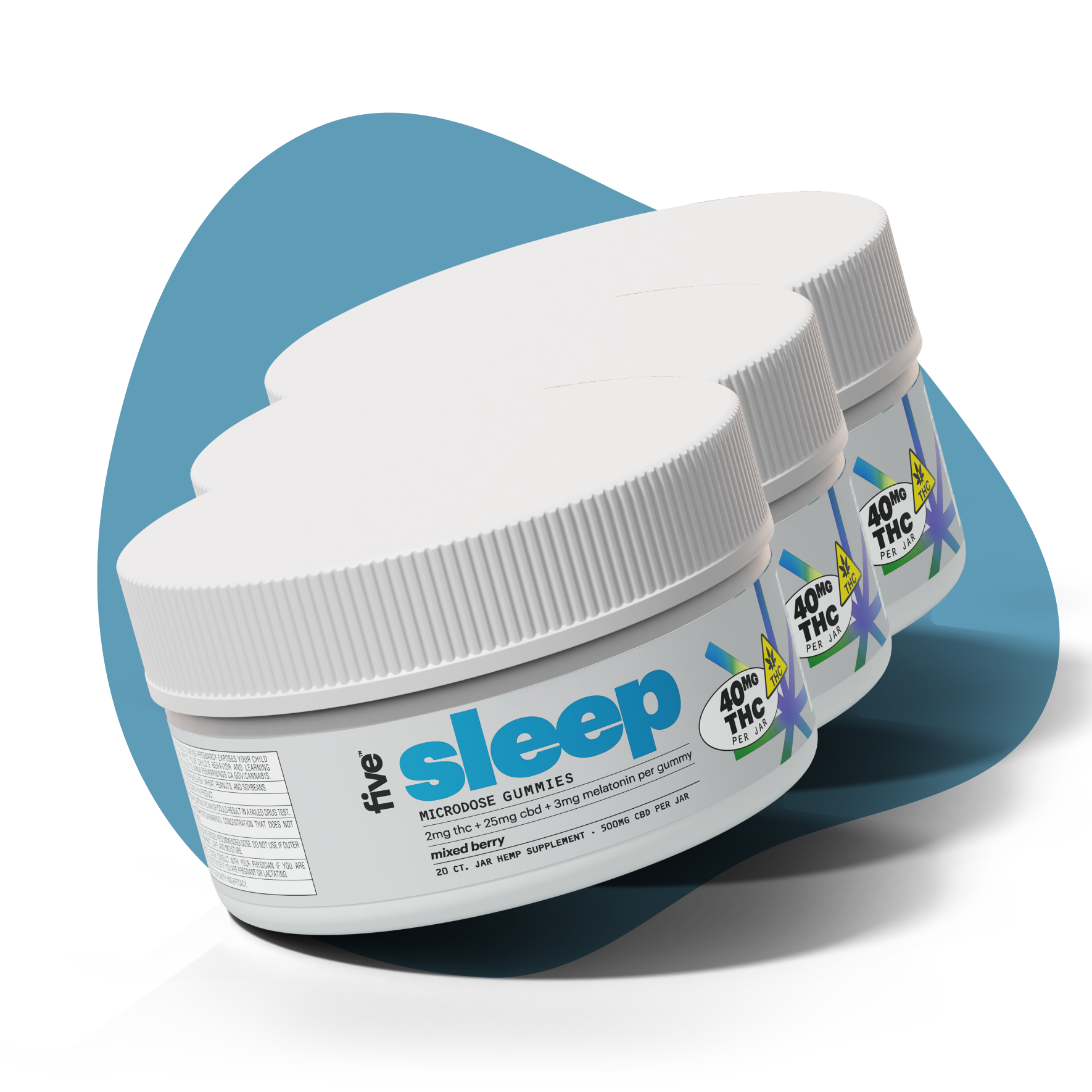 Five CBD sleep microdose thc + cbd gummies