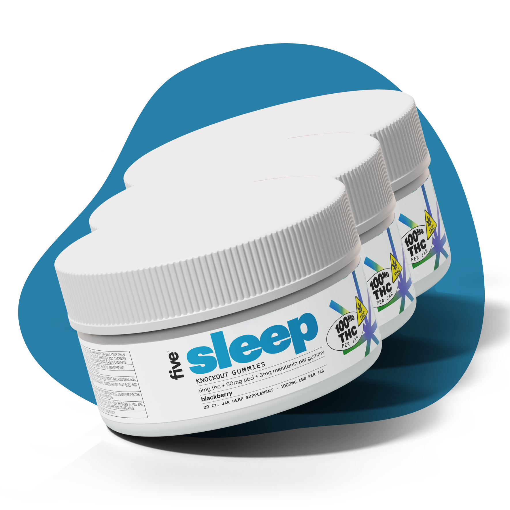 Five CBD knockout sleep thc + cbd gummies